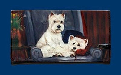 Wallet WESTIE WESTHIGHLAND TERRIER Dog Ladies Wallet Checkbook Zippered Coin
