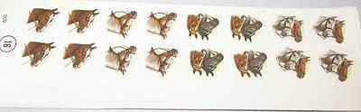 Ceramic Decal HORSE HEADS 4 Asstd 1/2" Decal 64 pieces