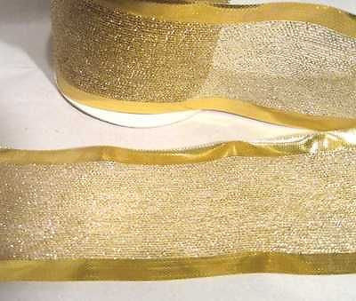 Designer Dispatch Gold Metallic Mesh 2 3/4" Ribbon 3 YRDS CLEARANCE SALE