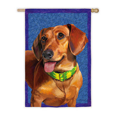 Large Outdoor DACHSHUND Dog Breed House Flag 29 x 43...Clearance Price