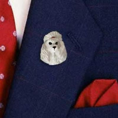 Resin Pin POODLE GRAY Dog Head Resin Hat Pin Tietac Pin Jewelry