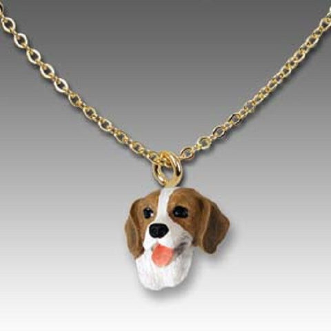 Dog on Chain BEAGLE Resin Dog Head Necklace Pendant