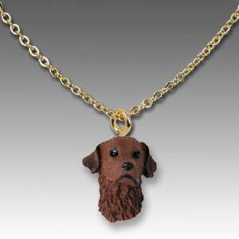 Dog on Chain CHESAPEAKE BAY RETRIEVER Resin Dog Head Necklace Pendant