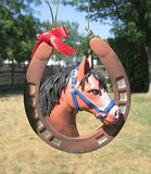 Horse Head Bay HORSESHOE Resin Christmas Ornament...Clearance Priced