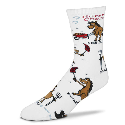 Horse Adult Socks HORSE CHORES Womens size Medium 6-10
