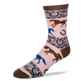 Horse Adult Socks HORSE PINK HORSESHOES Womens size Medium 6-10