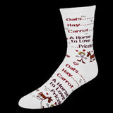 Horse Adult Socks HORSE LOVE Womens size Medium 6-10