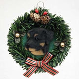 Wreath Xmas Ornament ROTTWEILER Dog Breed Christmas Ornament