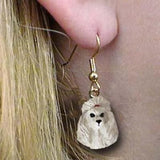 Dangle Style POODLE SILVER  Dog Resin Earrings Jewelry...Clearance Priced