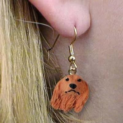 Dangle Style DACHSHUND LONGHAIR RED Dog Earrings Jewelry...Clearance Priced