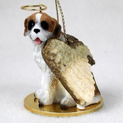 Small Angel SAINT BERNARD Dog Breed Angel Christmas Holiday Ornament