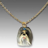 Dog on Chain SHIH TZU MIX COLOR Resin Dog Necklace Pendant...Clearance Priced