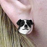 Post Style JACK RUSSELL TERRIER Black Dog Post Earrings...Clearance Priced