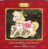 CLEARANCE..Breyer Horse 2009 GOLDEN STAR Blown Glass Ornament 3rd in Series