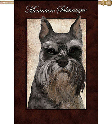 Large Outdoor SCHNAUZER Dog Breed House Flag 29 x 43...Clearance Priced