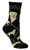 Adult Socks GOLDEN RETRIEVER Dog Breed Black size Medium Made in USA