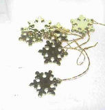 Craft Supply Miniature Plastic Gold Snowflake Lot of 6 pieces