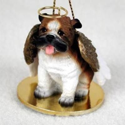 Small Angel BULLDOG BROWN Dog Breed Angel Christmas Holiday Ornament