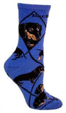 Adult Socks DACHSHUND BLACK Dog Breed Blue size Medium Made in USA