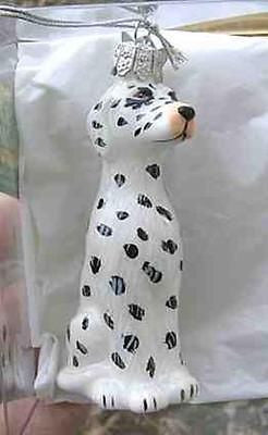 Fine Quality DALMATIAN Blown Glass Xmas Ornament...Clearance Priced