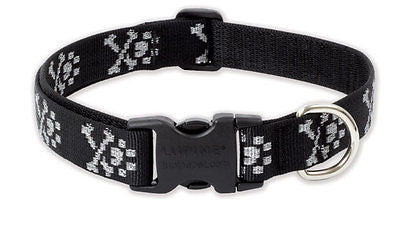 Lupine 1" wide BLING BONZ Adjustable Nylon Dog Collar size 16-28"