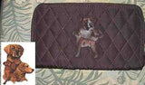Belvah Quilted Fabric GOLDEN RETRIEVER Dog Breed Zip Around Ladies Wallet