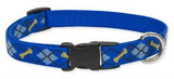 Lupine 3/4" wide DAPPER DOG Adjustable Nylon Dog Collar size9-14"