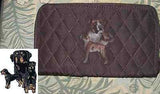 Belvah Quilted Fabric ROTTWEILER Dog Breed Zip Around Brown Ladies Wallet