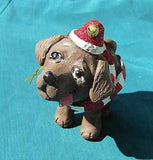 Cutie LAB RETRIEVER CHOCO Silly Dog Xmas Ornament...Clearance Priced