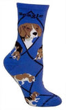 Adult Socks BEAGLE Dog Breed Blue size Medium Made in USA