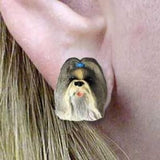 Post Style SHIH TZU MIXED COLOR Dog Post Earrings Jewelry...Clearance Priced