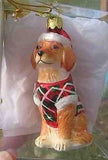 Delicate GOLDEN RETRIEVER II Glass Dog Breed Xmas Ornament RETIRED
