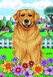Large Flag Golden Retriever Dog Breed House Flag 28 x 40...Price Reduced