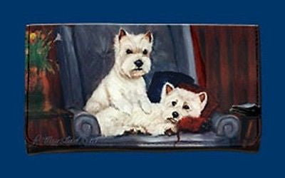 Wallet WESTIE WESTHIGHLAND Dog Breed Tri-fold Wallet Checkbook...Clearance Priced