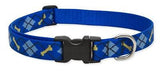 Lupine 1" wide DAPPER DOG Adjustable Nylon Dog Collar size 16-28"