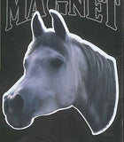 Die-cut ARABIAN GRAY Horse Head Flexible Vinyl Car Magnet...Clearance Priced