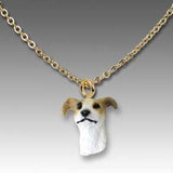 Dog on Chain GREYHOUND TAN Resin Dog Necklace Jewelry Pendant