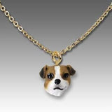 Dog on Chain JACK RUSSELL BROWN Resin Dog Necklace Pendant...Clearance Priced