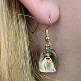 Dangle Style SHIH TZU MIX COLOR Dog Resin Earrings Jewelry...Clearance Priced