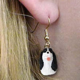 Dangle Style SPRINGER SPANIEL Dog Head Resin Earrings Jewelry...Clearance Priced