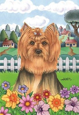Large Flag Yorkshire Terrier Dog Breed House Flag 28 x 40...Price Reduced
