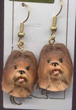 Dangle Style SHIH TZU RED BROWN Dog Resin Earrings Jewelry...Clearance Priced
