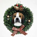 Wreath Xmas Ornament BEAGLE Dog Breed Christmas Ornament