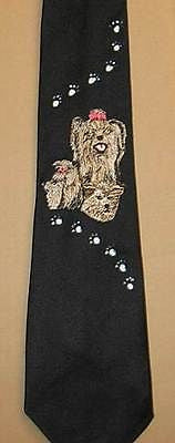 Mens Necktie YORKIE YORKSHIRE TERRIER Dog Polyester Tie....Clearance Priced