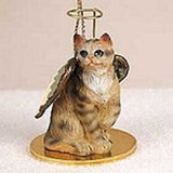 Small TABBY SHORTHAIR CAT Angel w/wings Resin Christmas Ornament