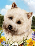 Outdoor Small Flag Cairn Terrier Dog Summer Flowers Garden Flag