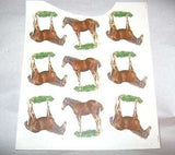 Ceramic Decal Single FOAL Horse 1 1/2" Decal 9 pieces