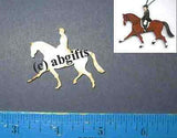 Craft Supply Small DRESSAGE Horse/Rider Unfinished Wood Cutout 1/8" LOT of 6 pcs CLEARANCE SALE