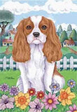 Large Flag Cavalier KIng Charles Dog Breed House Flag 28 x 40...Price Reduced
