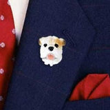 Resin Pin BULLDOG WHITE Dog Head Hat Pin Tietac Pin Jewelry...Clearance Priced